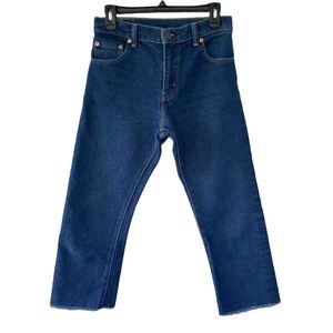 Levi's Men's 517 Denim Blue Raw Hem Straight Leg Crop Jeans Size 29
